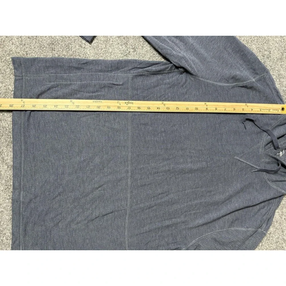 J.CREW Hoodie Mens M Blue Nordic Camp Fleece Long Sleeve Pullover Stretch